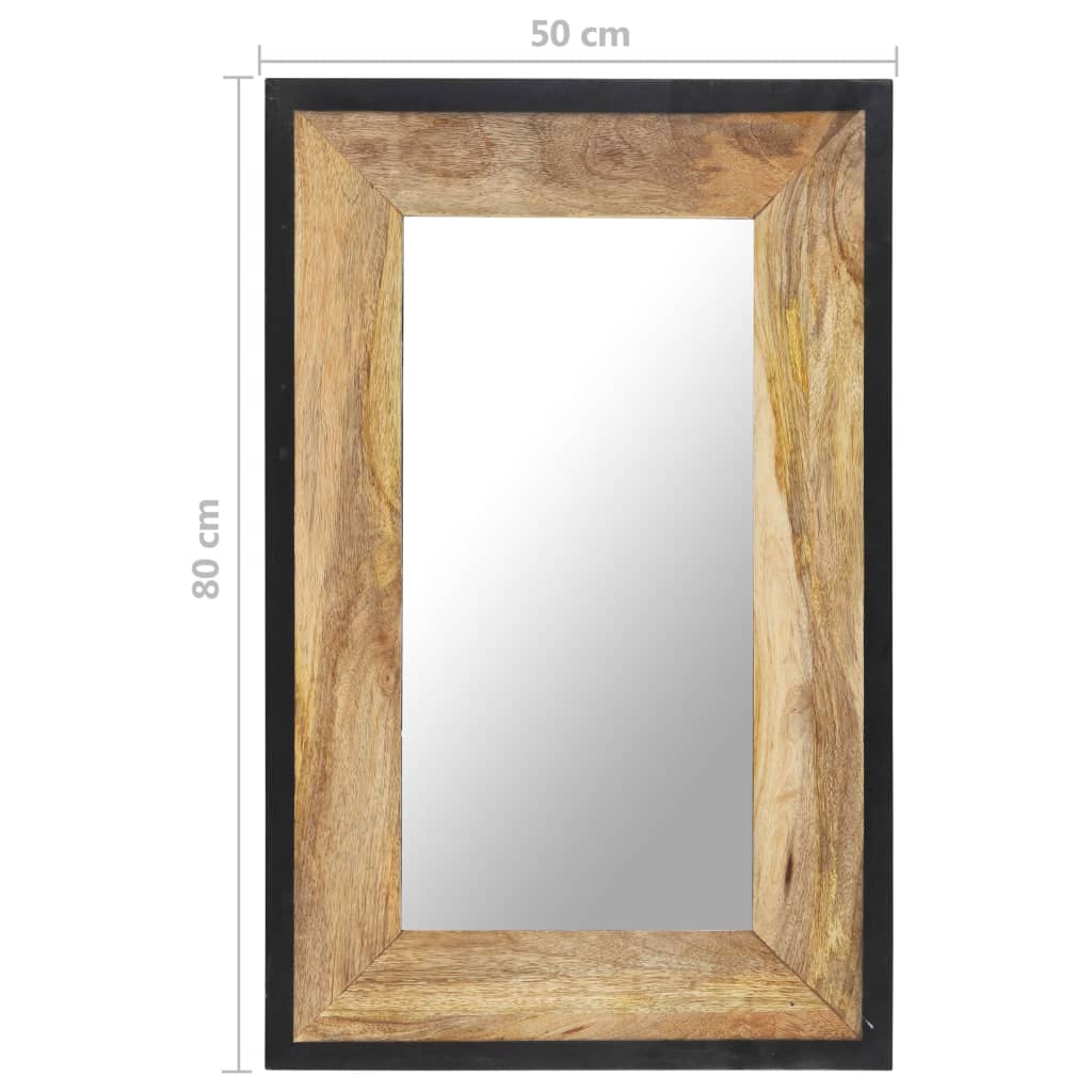 vidaXL Mirror 31.5"x19.7" Solid Mango Wood