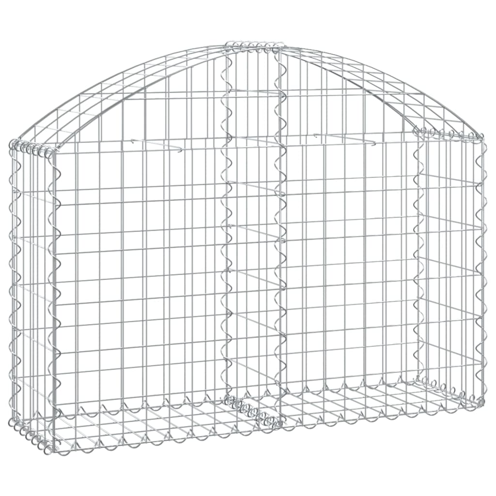 vidaXL Arched Gabion Basket 39.4"x11.8"x23.6"/31.5" Galvanized Iron