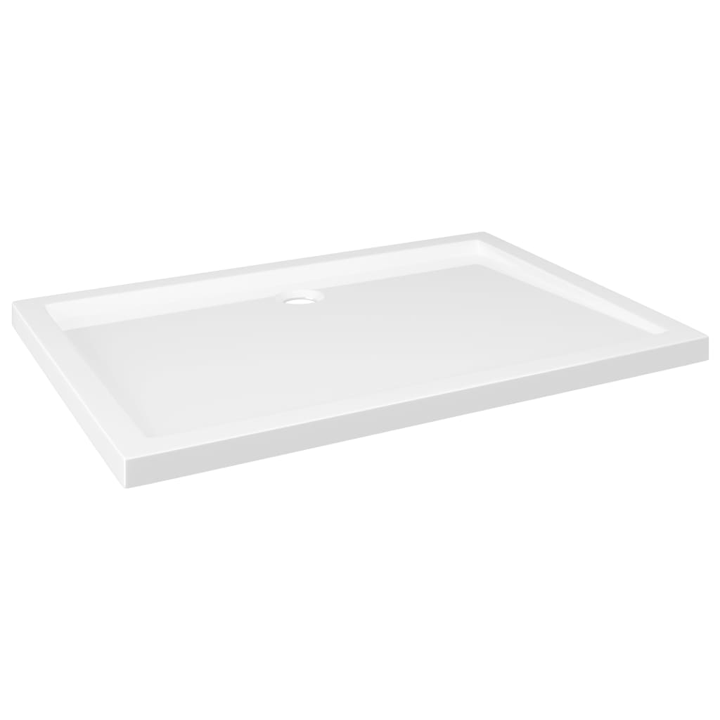 vidaXL Rectangular ABS Shower Base Tray White 27.6"x39.4"