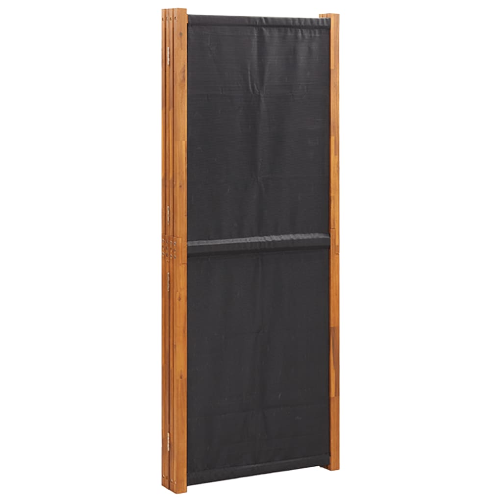 vidaXL 4-Panel Room Divider Black 110.2"x70.9"