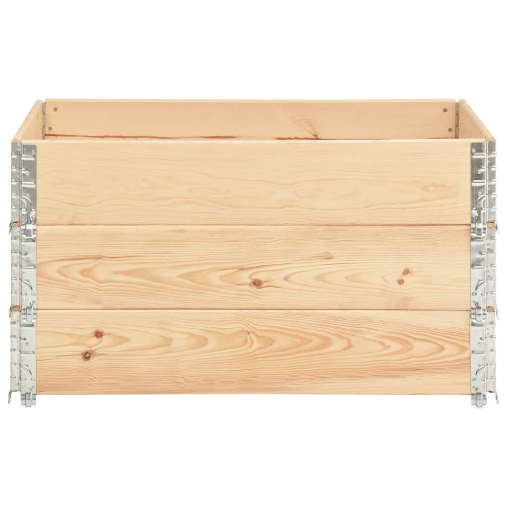 vidaXL Pallet Collars 3 pcs 19.7"x39.4" Solid Pine Wood