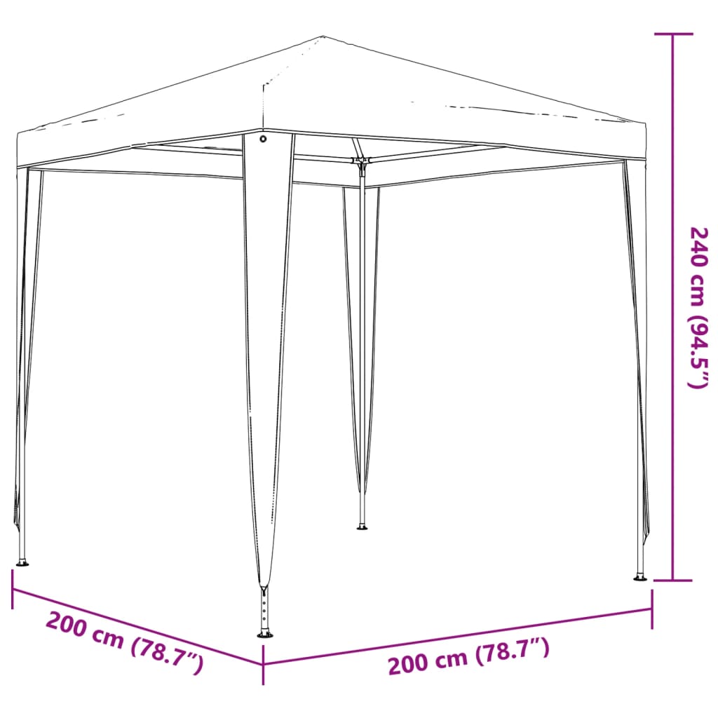 vidaXL Party Tent 6.6'x6.6' White