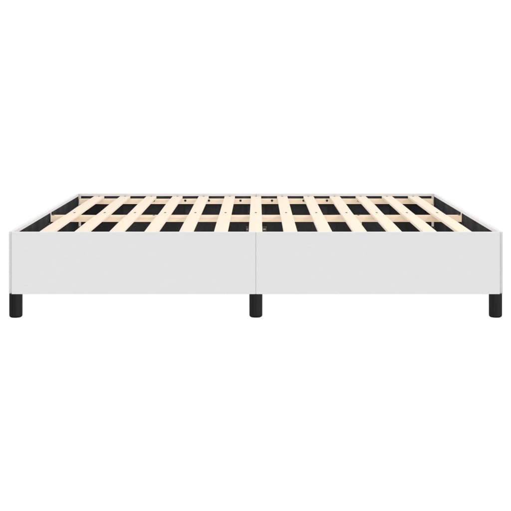 vidaXL Bed Frame White 72"x83.9" California King Faux Leather