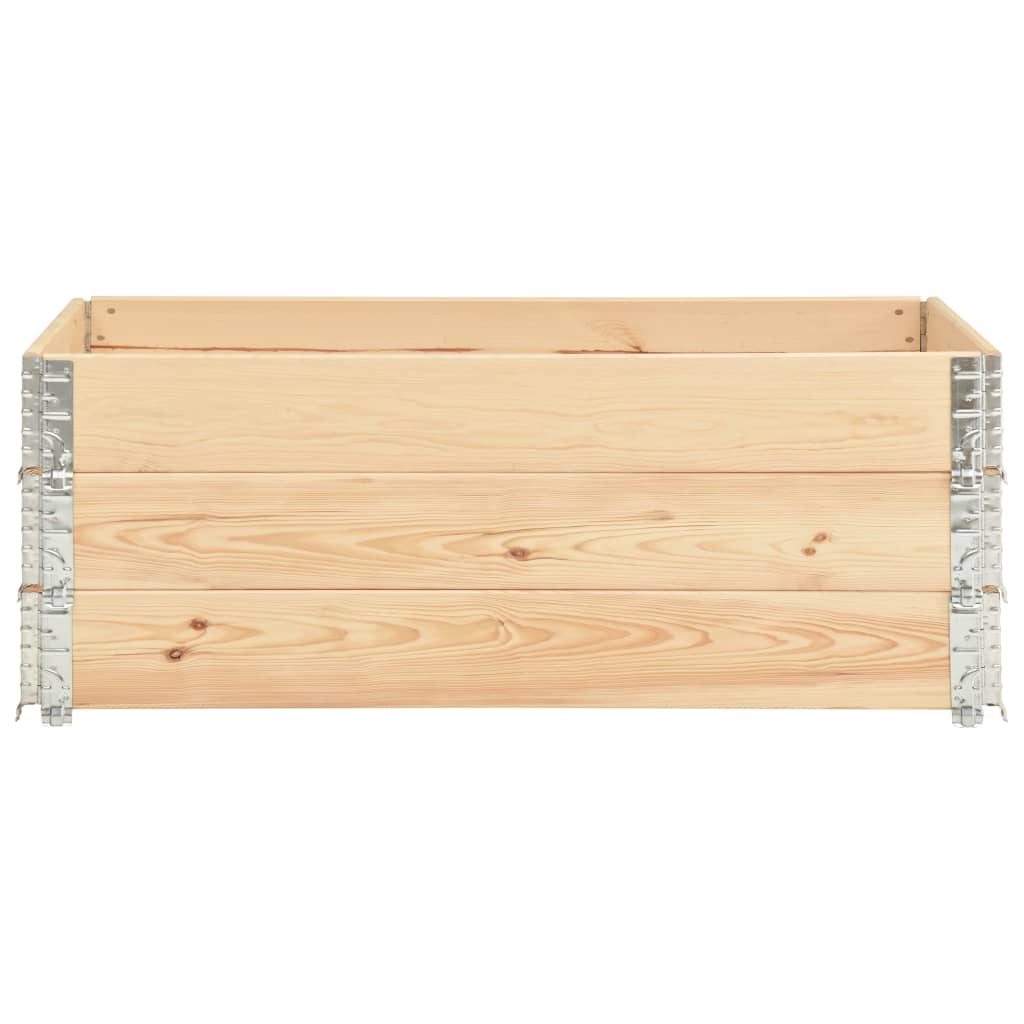 vidaXL Pallet Collars 3 pcs 19.7"x59.1" Solid Pine Wood