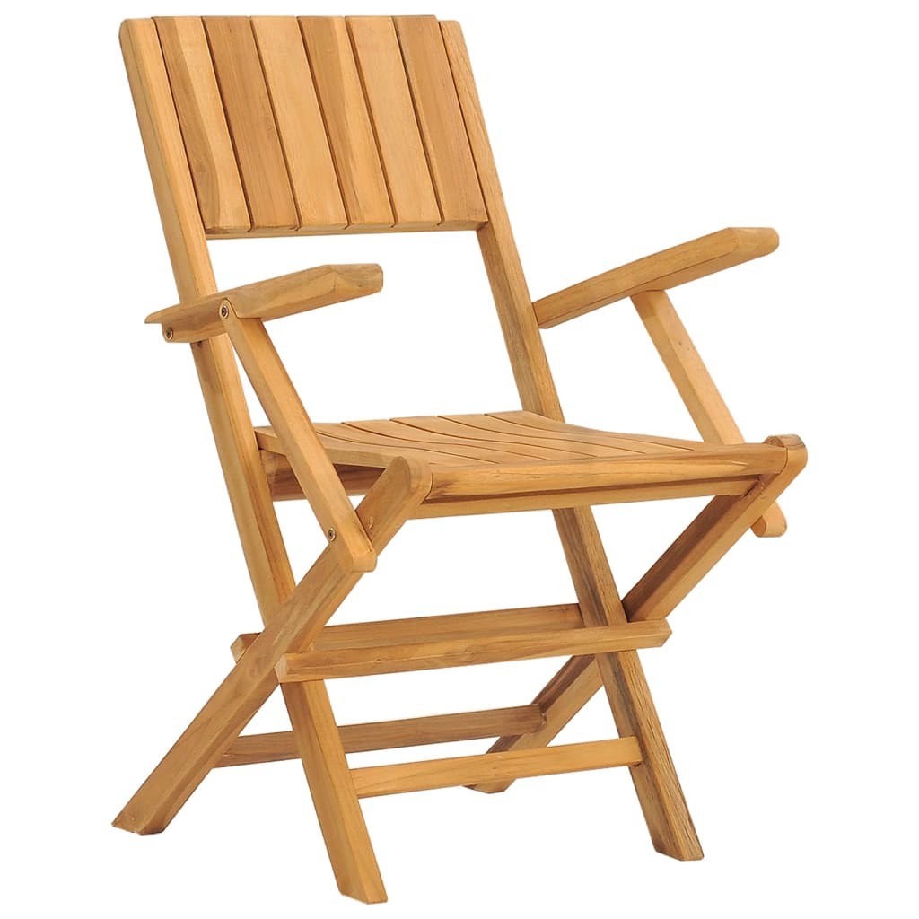 vidaXL Folding Patio Chairs 6 pcs 21.7"x24"x35.4" Solid Wood Teak