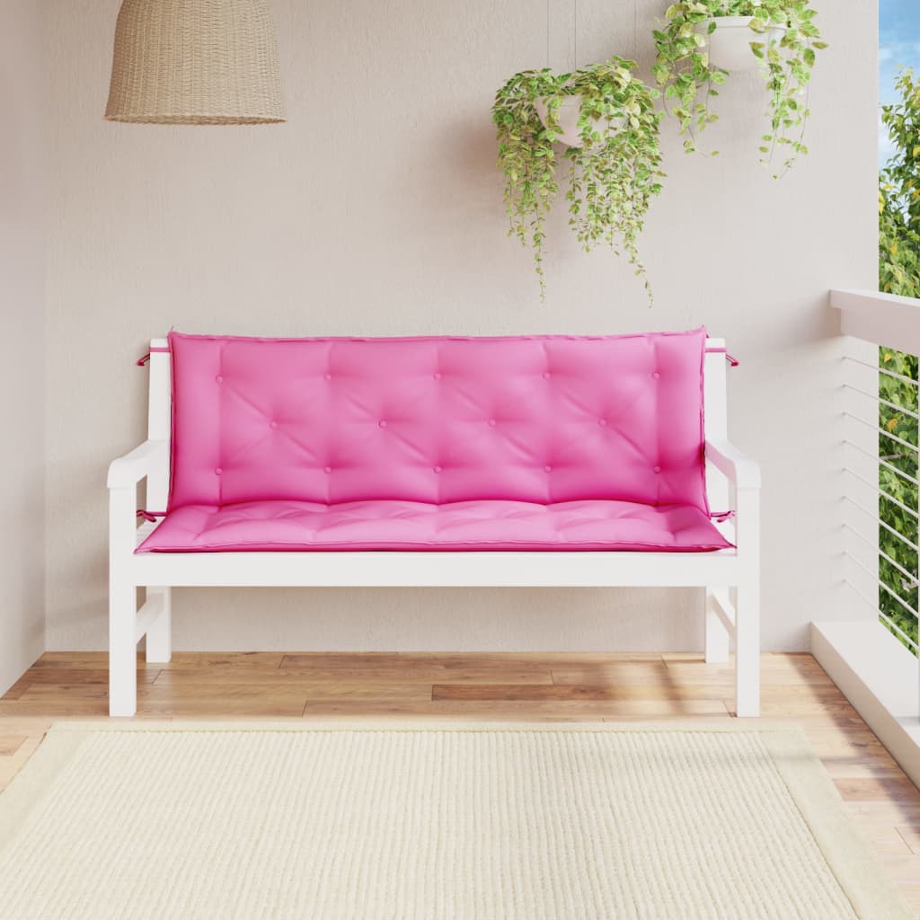 vidaXL Garden Bench Cushions 2pcs Pink 59.1"x19.7"x2.8" Fabric