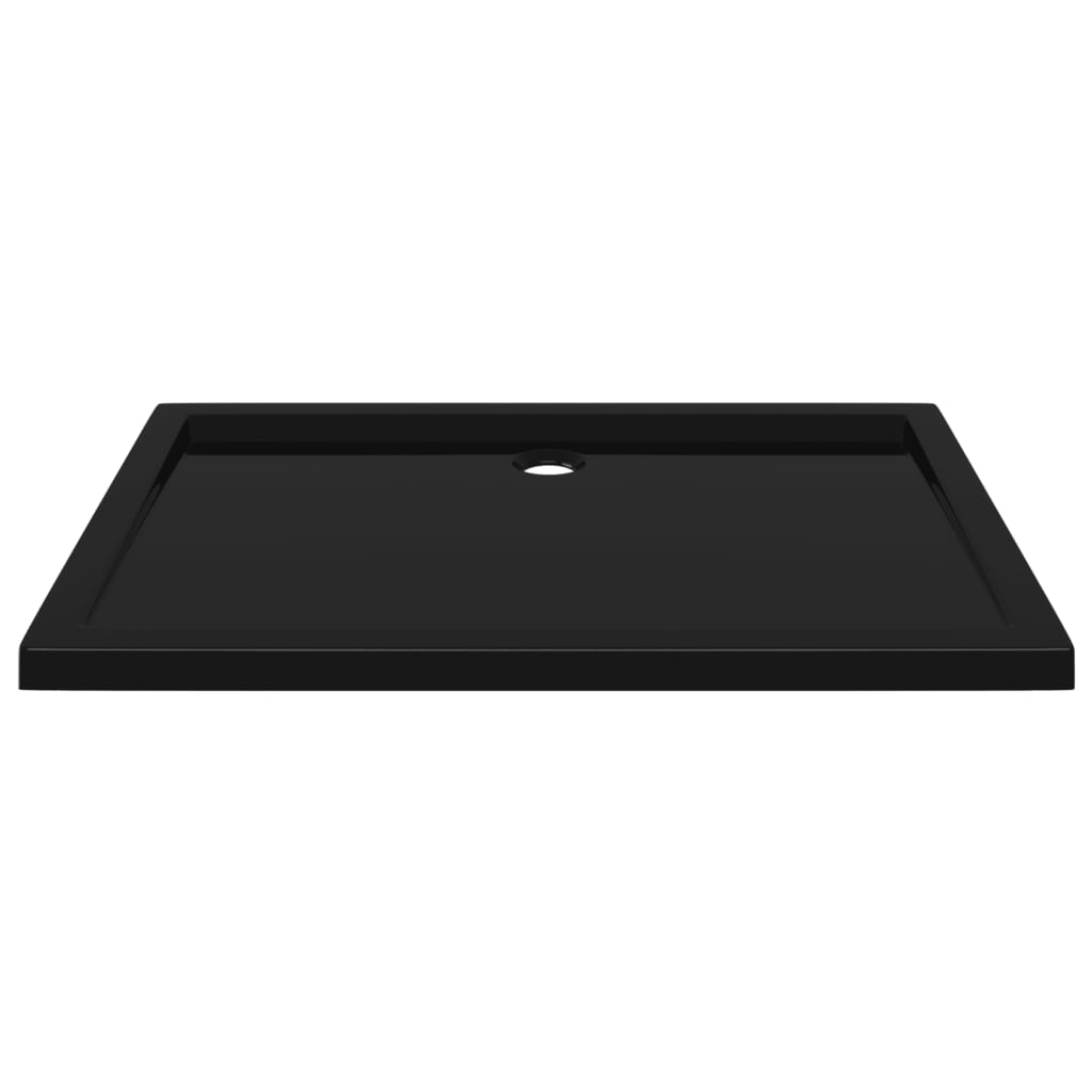 vidaXL Rectangular ABS Shower Base Tray Black 27.6"x39.4"