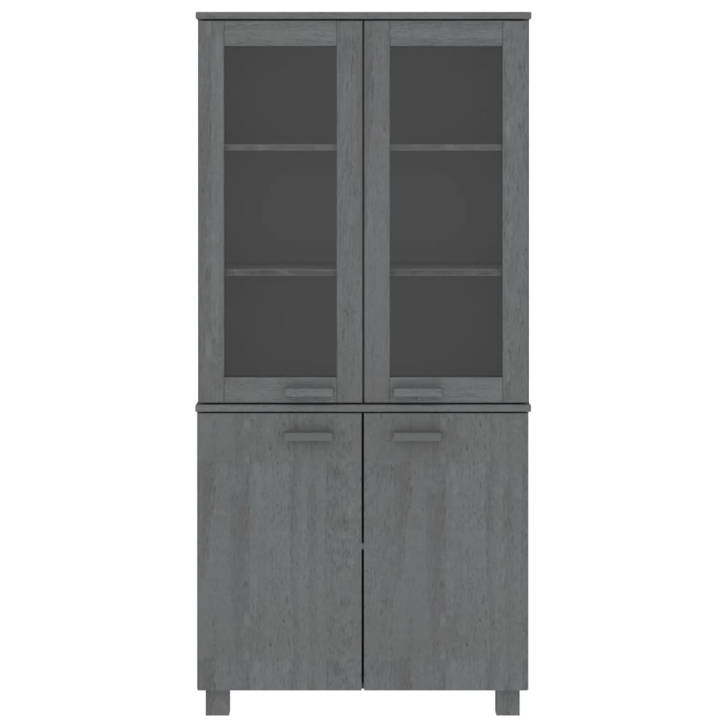 vidaXL Highboard HAMAR Solid Wood Pine Dark Gray