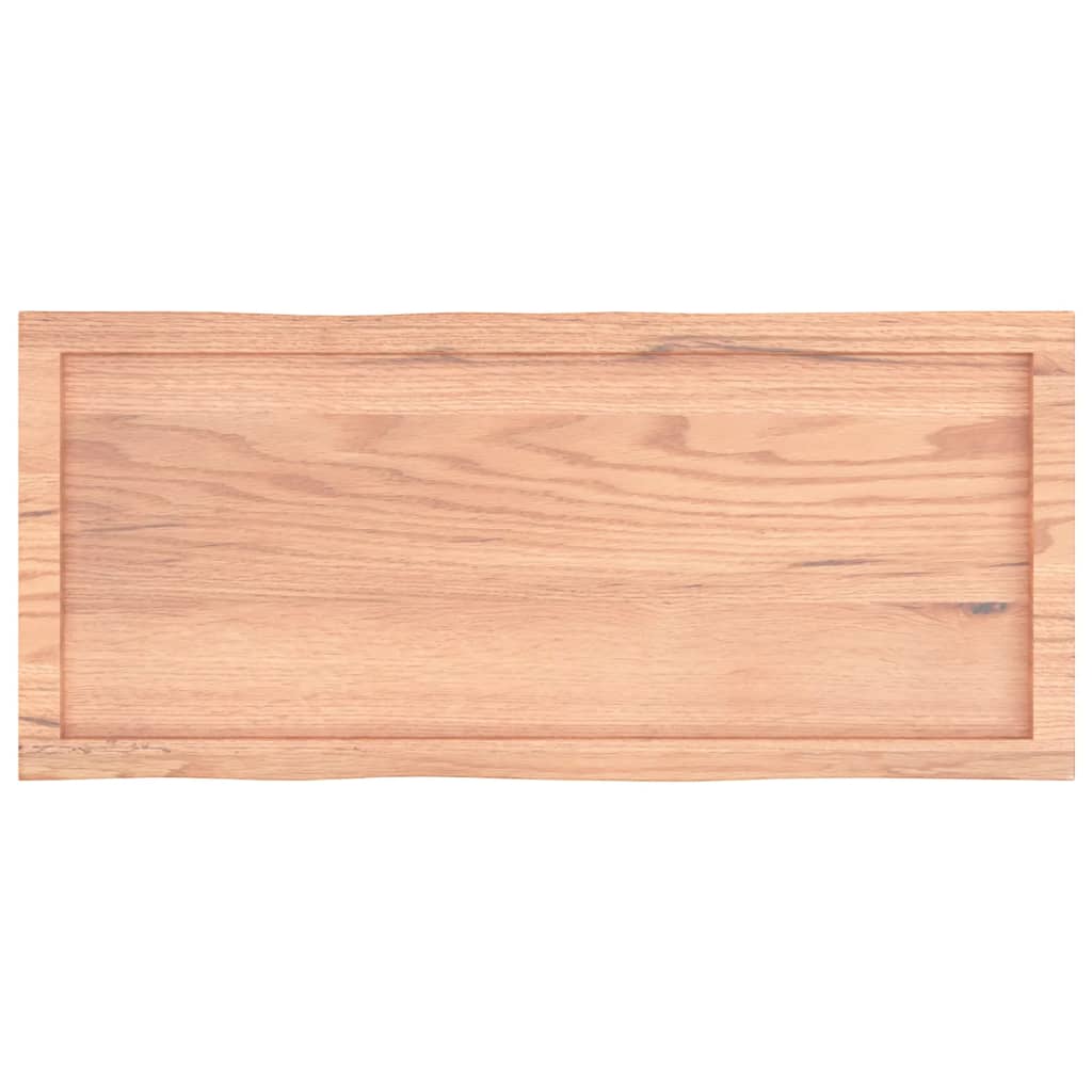 vidaXL Table Top Light Brown 39.4"x15.7"x(0.8"-2.4") Treated Solid Wood Live Edge