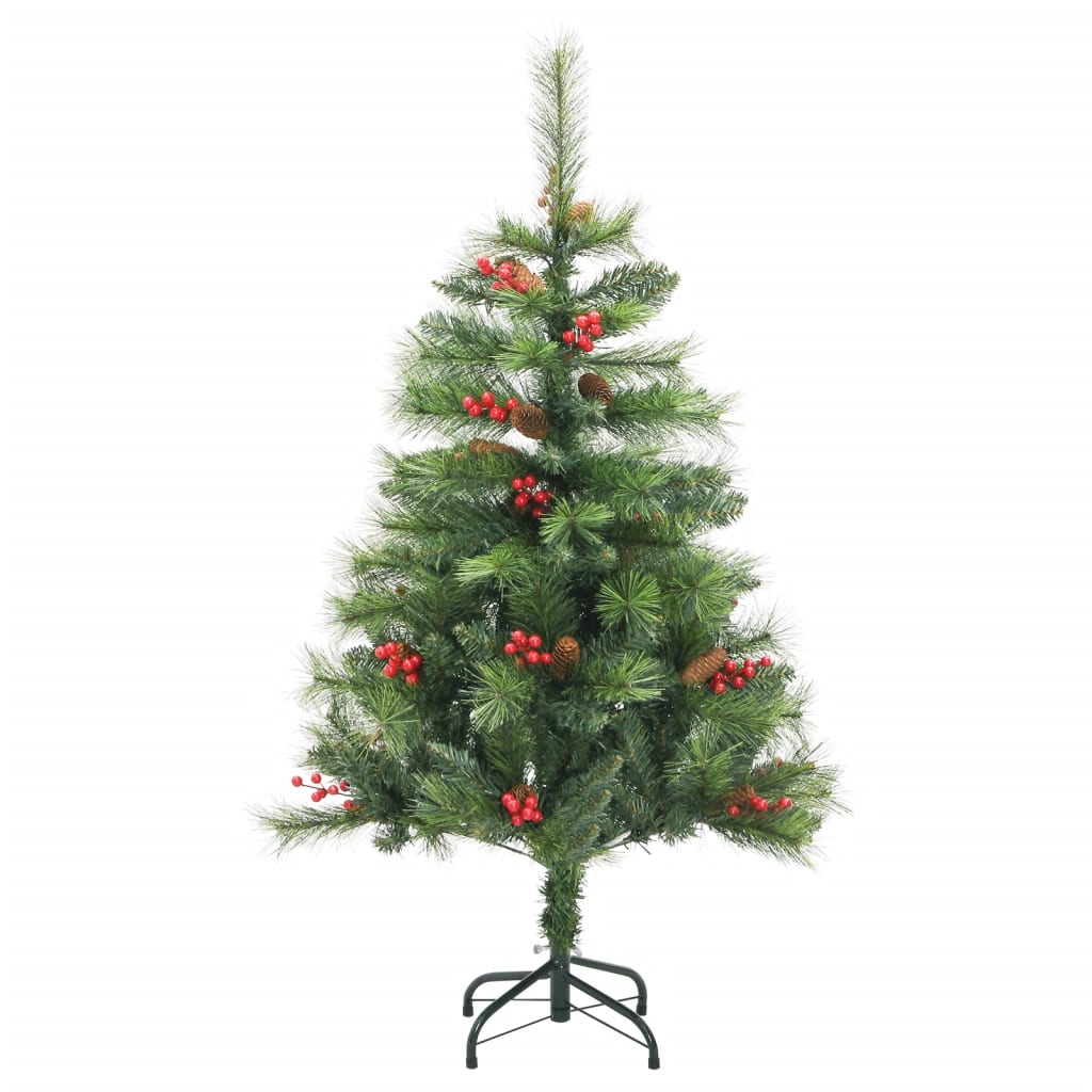 vidaXL Artificial Hinged Christmas Tree 150 LEDs & Ball Set 59.1"