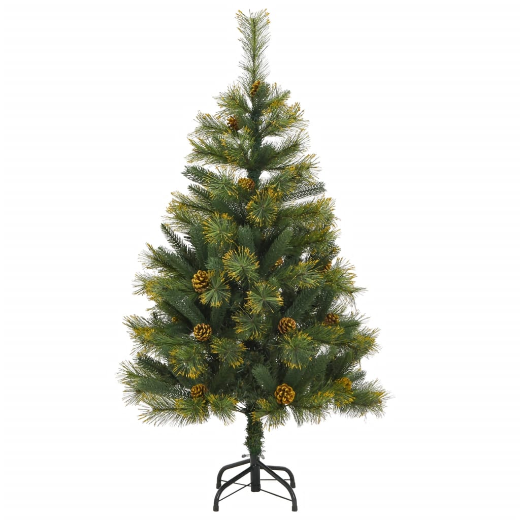 vidaXL Artificial Hinged Christmas Tree 150 LEDs & Ball Set 47.2"