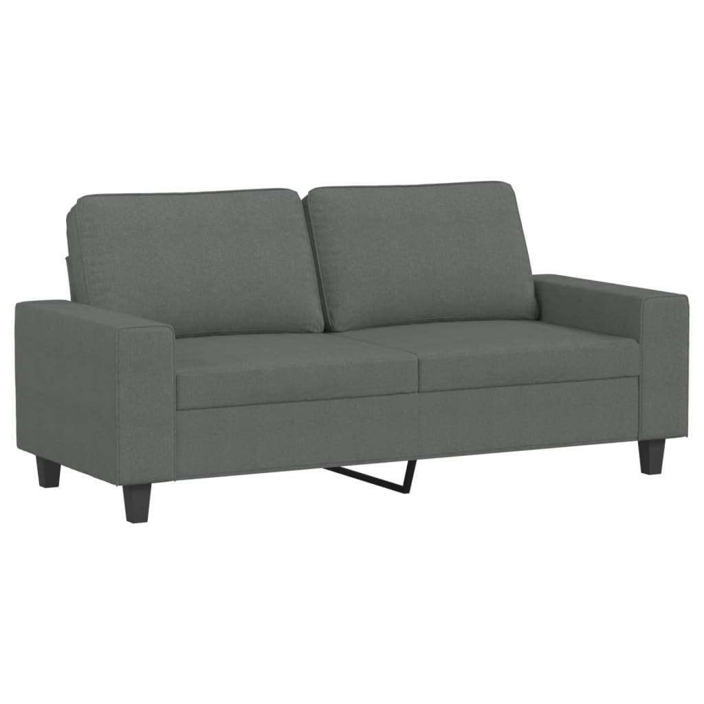 vidaXL 2 Piece Sofa Set Dark Gray Fabric