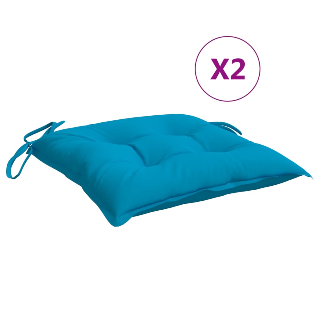 vidaXL Pallet Cushions 2 pcs Light Blue 19.7"x19.7"x2.8" Oxford Fabric