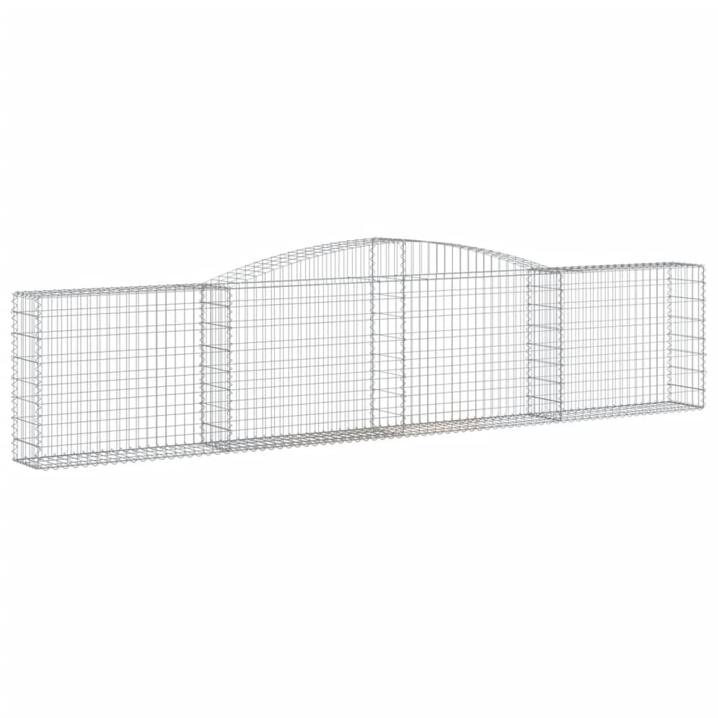 vidaXL Arched Gabion Baskets 10 pcs 157.5"x11.8"x31.5"/39.4" Galvanized Iron