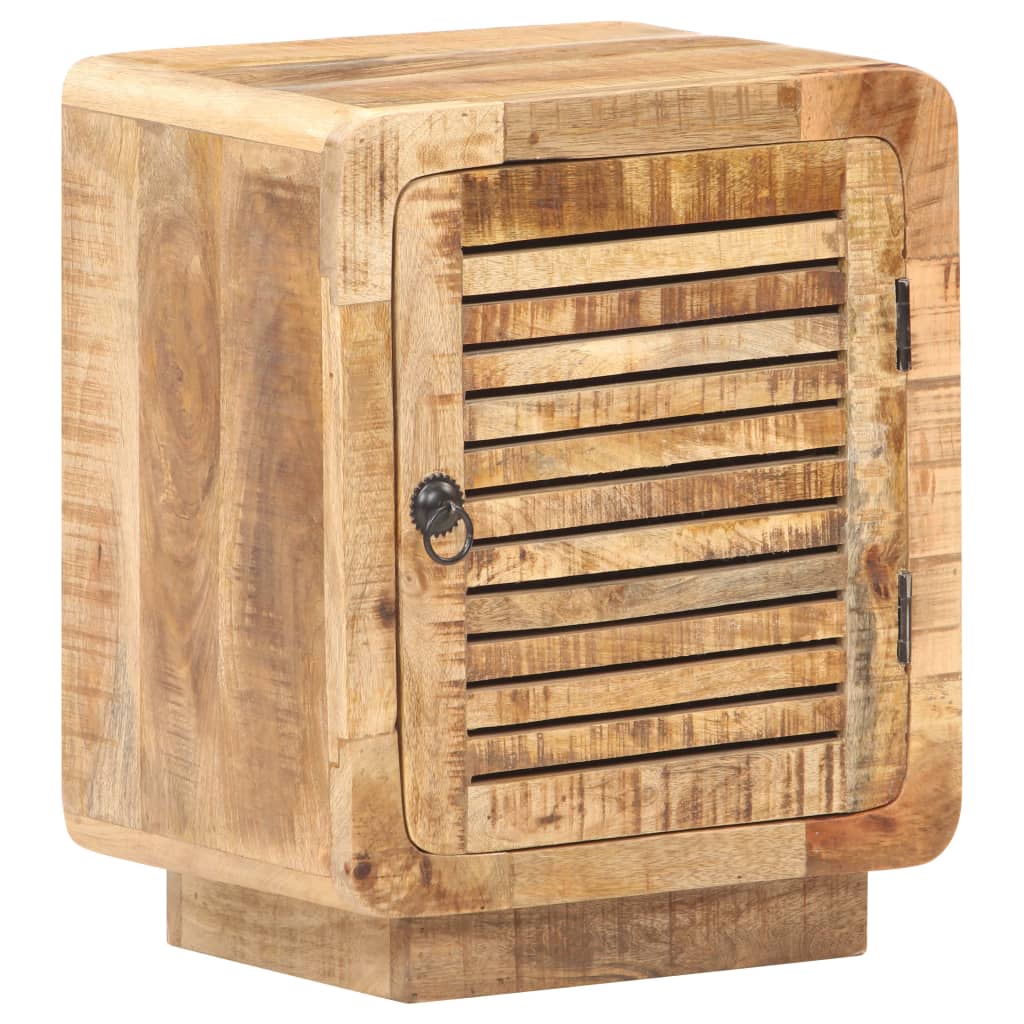 vidaXL Bedside Cabinet 15.7"x11.8"x19.7" Rough Mango Wood