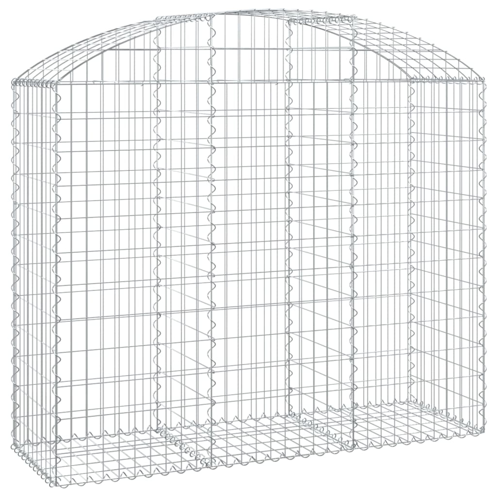 vidaXL Arched Gabion Basket 59.1"x19.7"x47.2"/55.1" Galvanized Iron