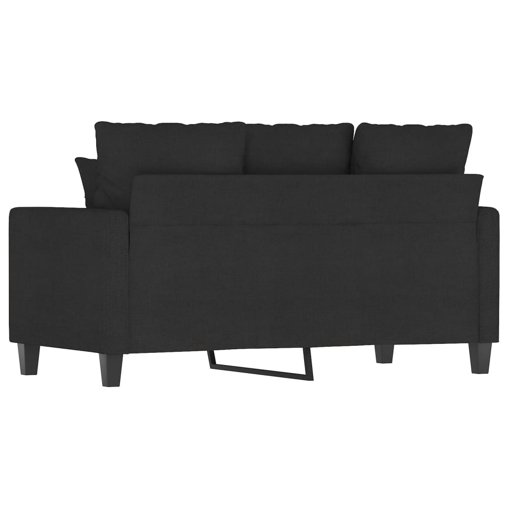 vidaXL 2-Seater Sofa Black 47.2" Fabric