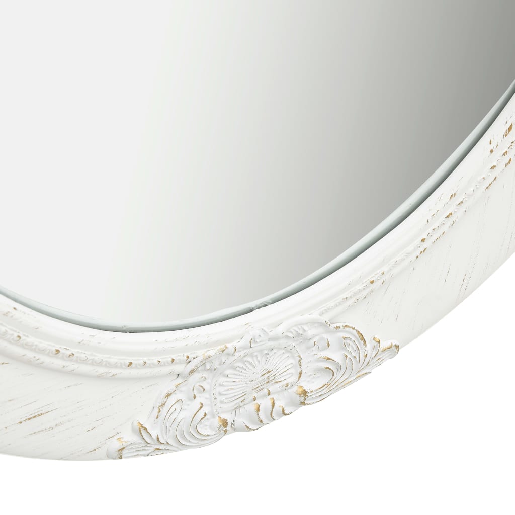 vidaXL Wall Mirror Baroque Style 19.7"x27.6" White