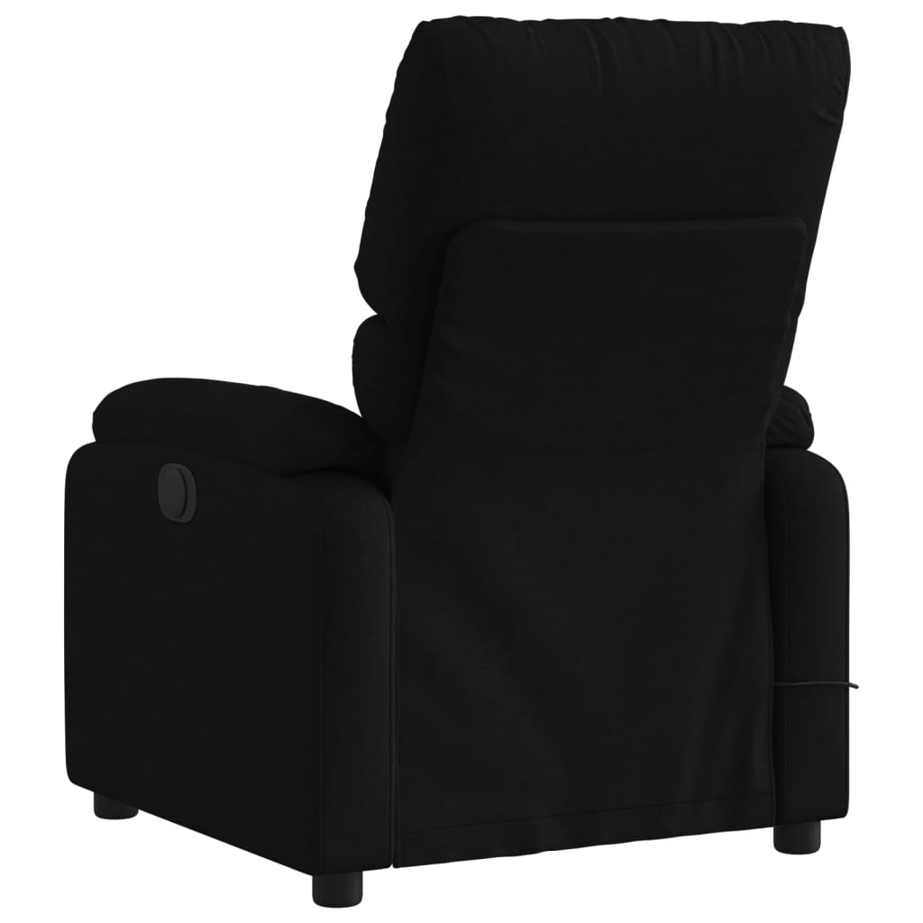 vidaXL Electric Massage Recliner Chair Black Fabric