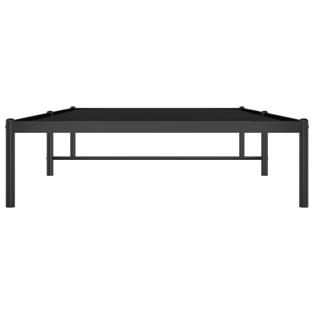 vidaXL Metal Bed Frame without Mattress Black 39.4"x78.7"