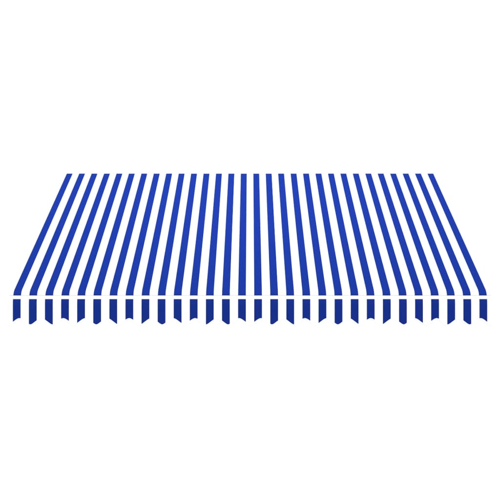 vidaXL Awning Top Sunshade Canvas Blue & White 118.1"x98.4"