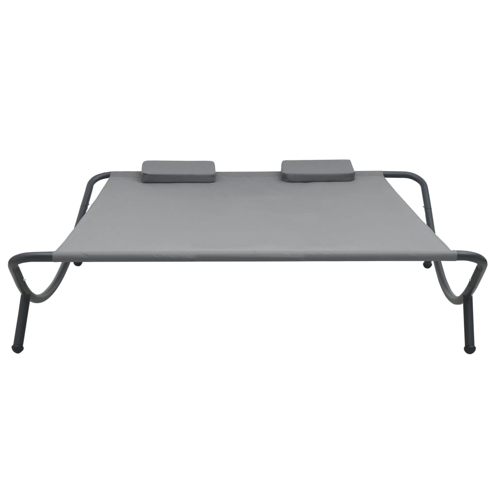 vidaXL Patio Lounge Bed Fabric Anthracite