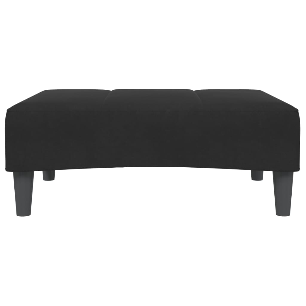 vidaXL Footstool Black 30.3"x21.7"x12.2" Velvet