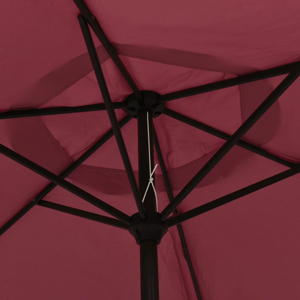 vidaXL Garden Parasol Burgundy 78.7"x83.1" Aluminum