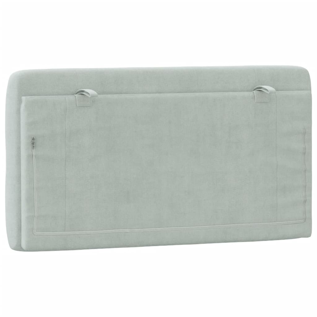 vidaXL Headboard Cushion Light Gray 39.4" Velvet