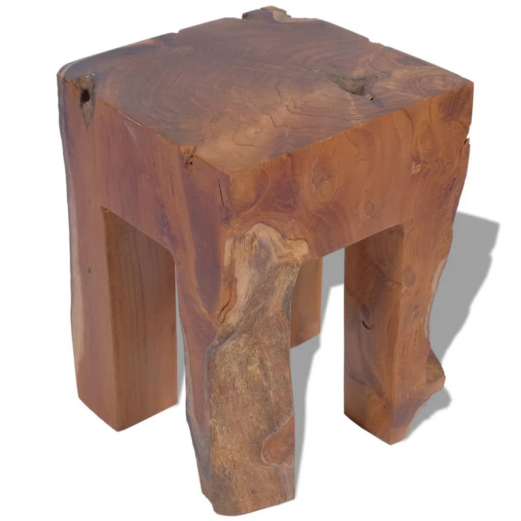 vidaXL Stool Solid Teak Wood