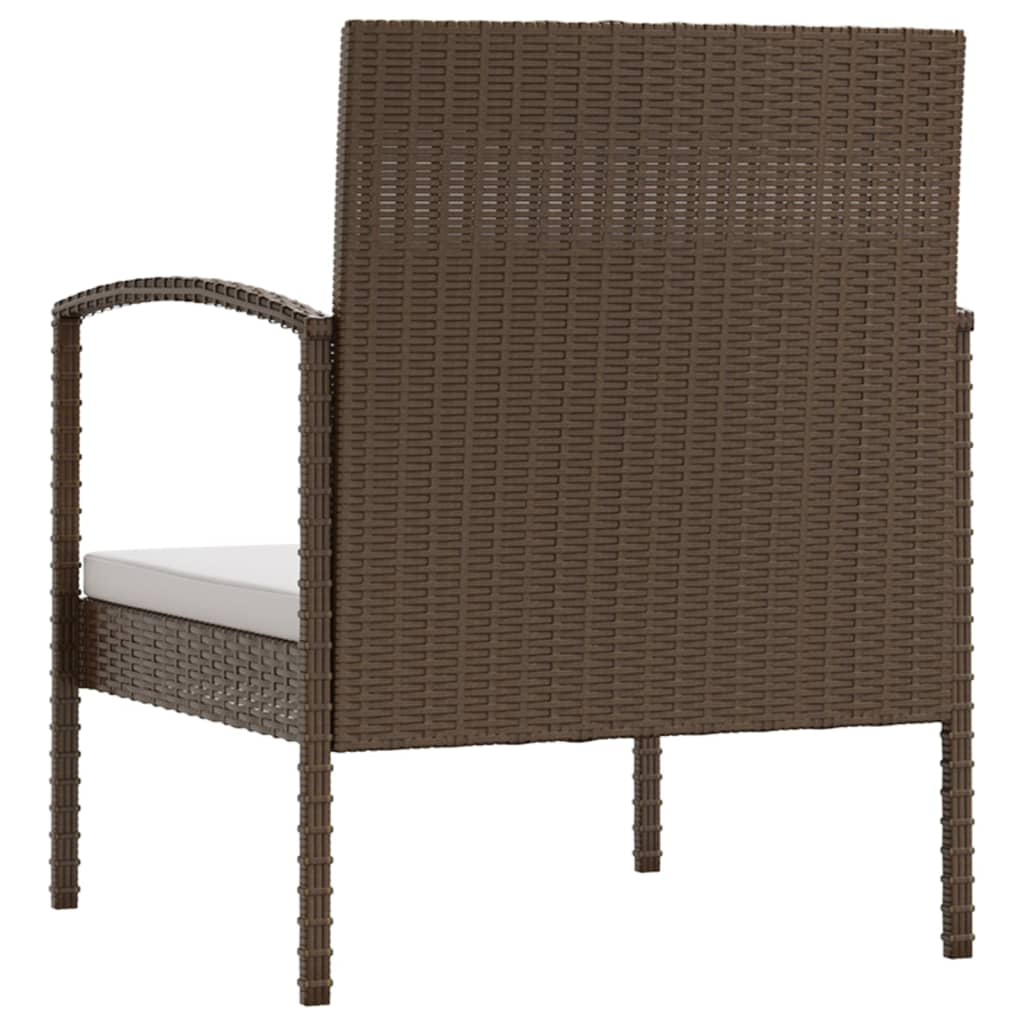 vidaXL 16 Piece Patio Lounge Set with Cushions Poly Rattan Brown