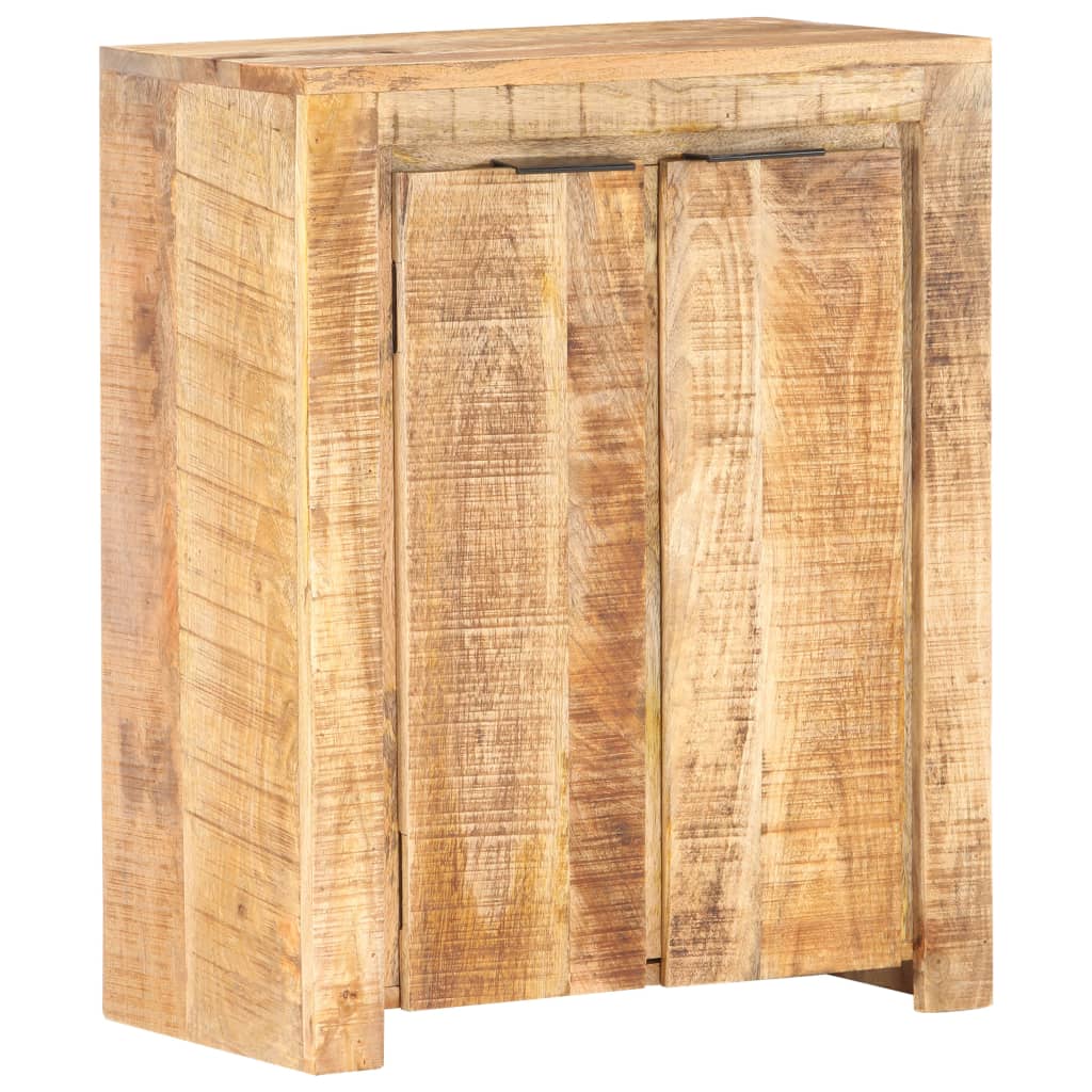 vidaXL Sideboard 23.2"x13"x29.5" Rough Mango Wood