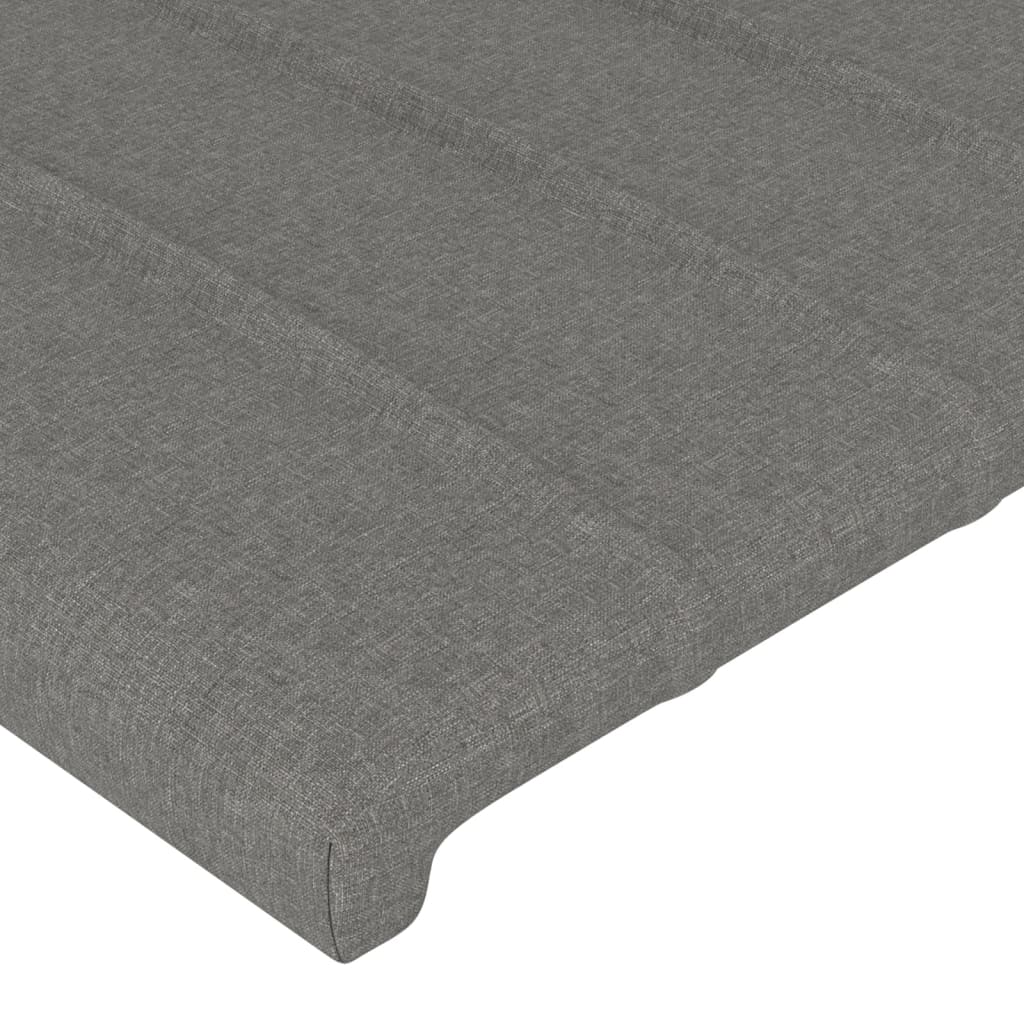 vidaXL LED Headboard Dark Gray 39.4"x2"x30.7"/34.6" Fabric