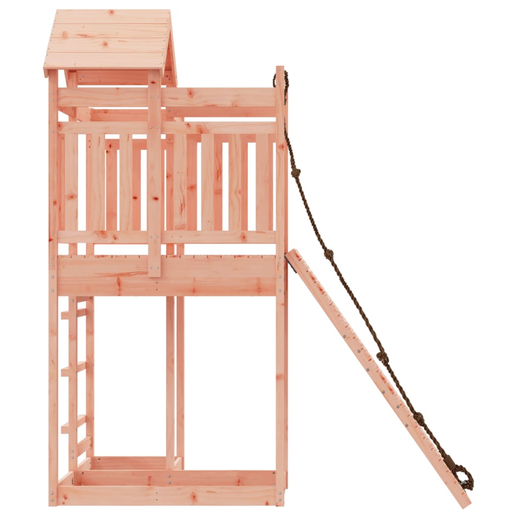 vidaXL Playhouse with Climbing Wall Solid Wood Douglas