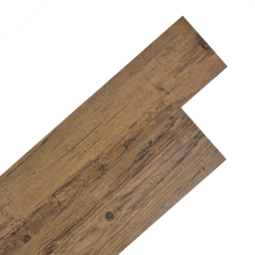 vidaXL Self-adhesive PVC Flooring Planks 54 ft² 0.08" Walnut Brown