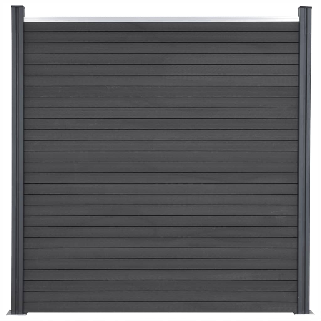 vidaXL Fence Panel Set Gray 343.3"x73.2" WPC