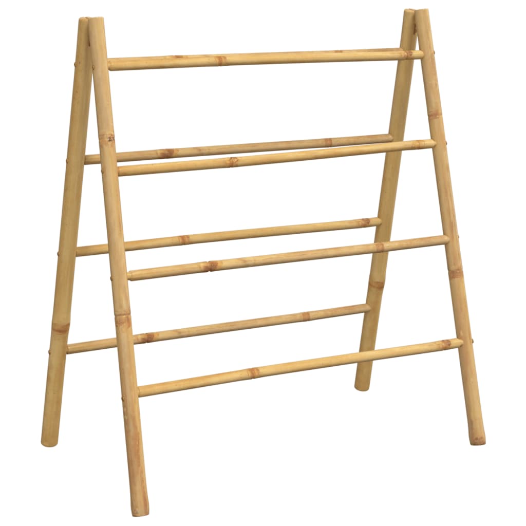 vidaXL Double Towel Ladder with 4 Rungs 35.4"x19.7"x39.4" Bamboo