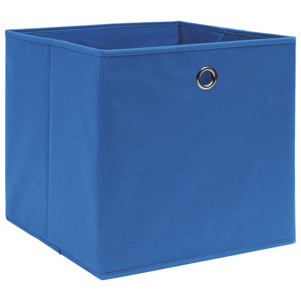 vidaXL Storage Boxes 4 pcs Blue 12.6"x12.6"x12.6" Fabric