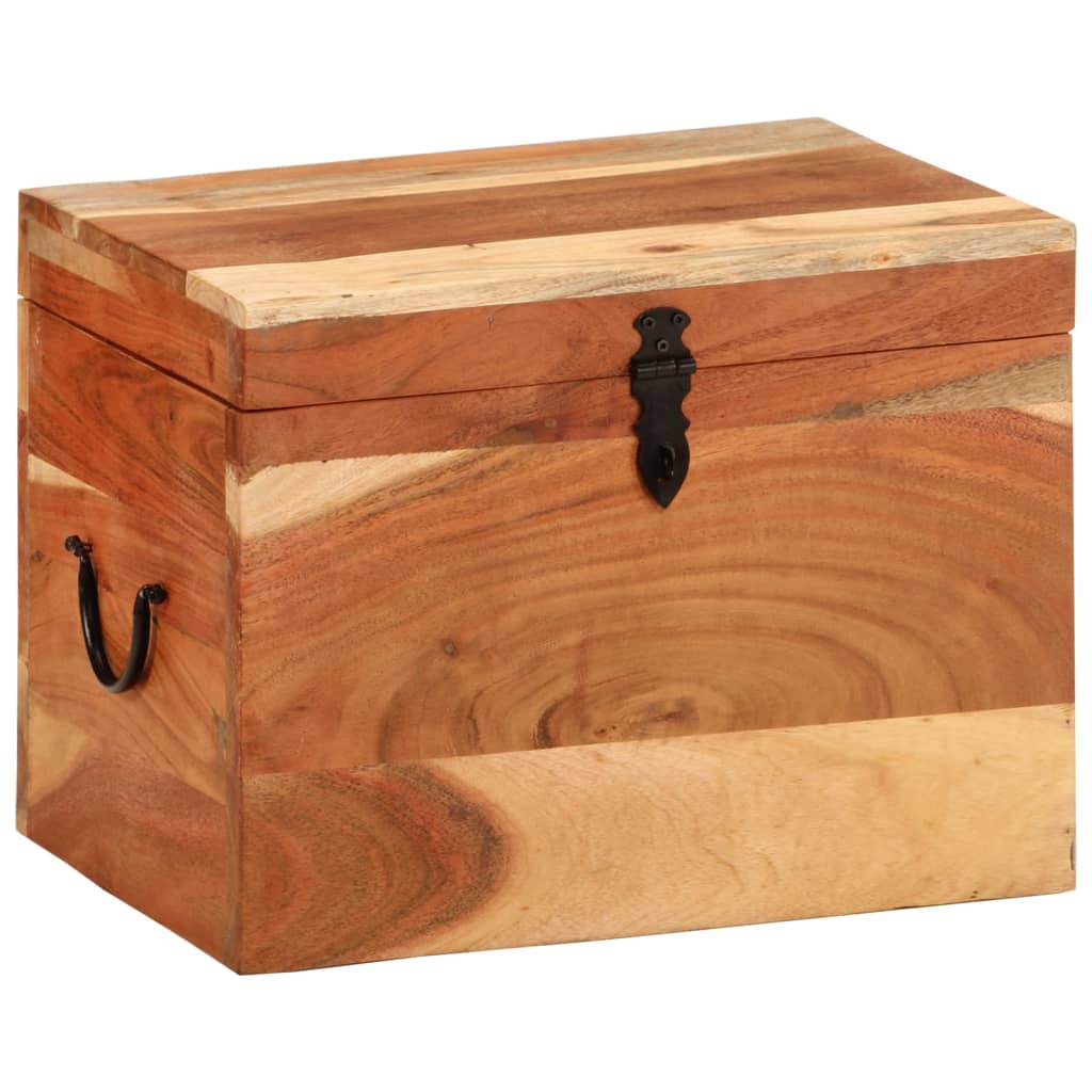 vidaXL Storage Box 15.4"x11"x12.2" Solid Wood Acacia