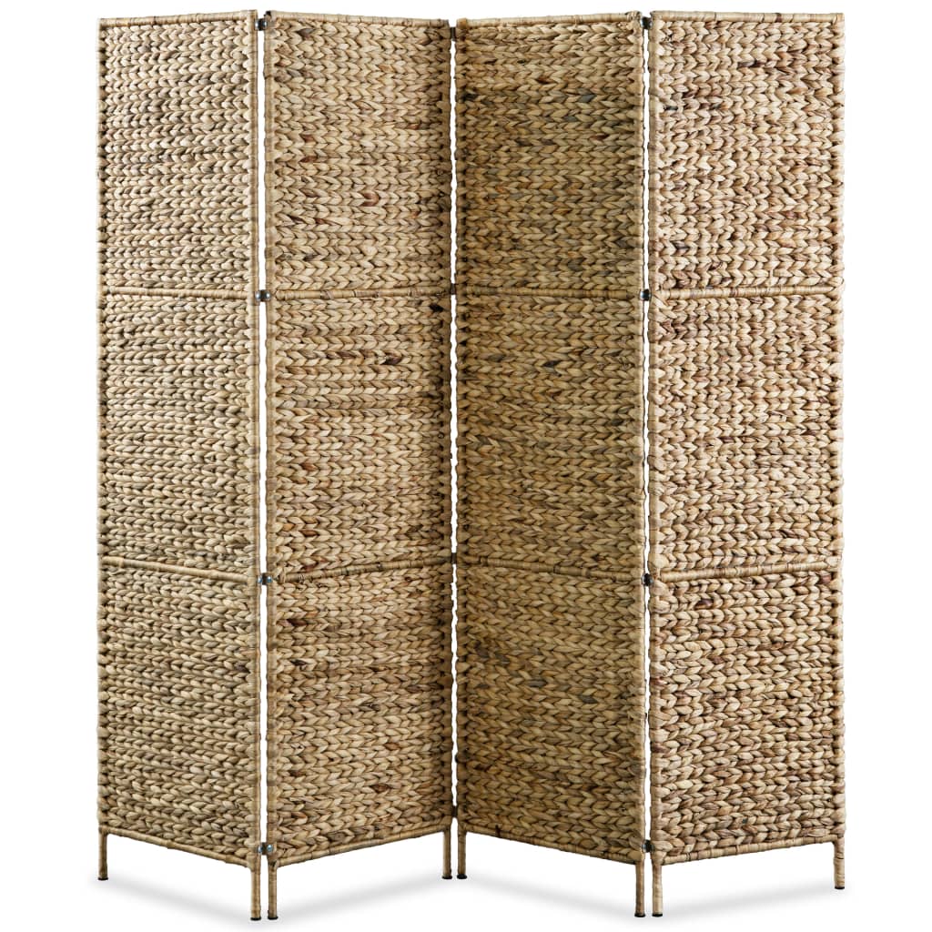 vidaXL 4-Panel Room Divider 60.6"x63" Water Hyacinth