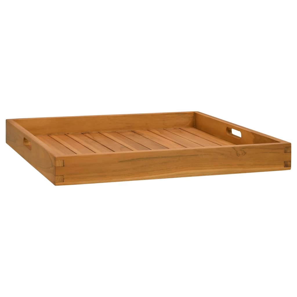 vidaXL Serving Tray 23.6"x23.6" Solid Wood Teak