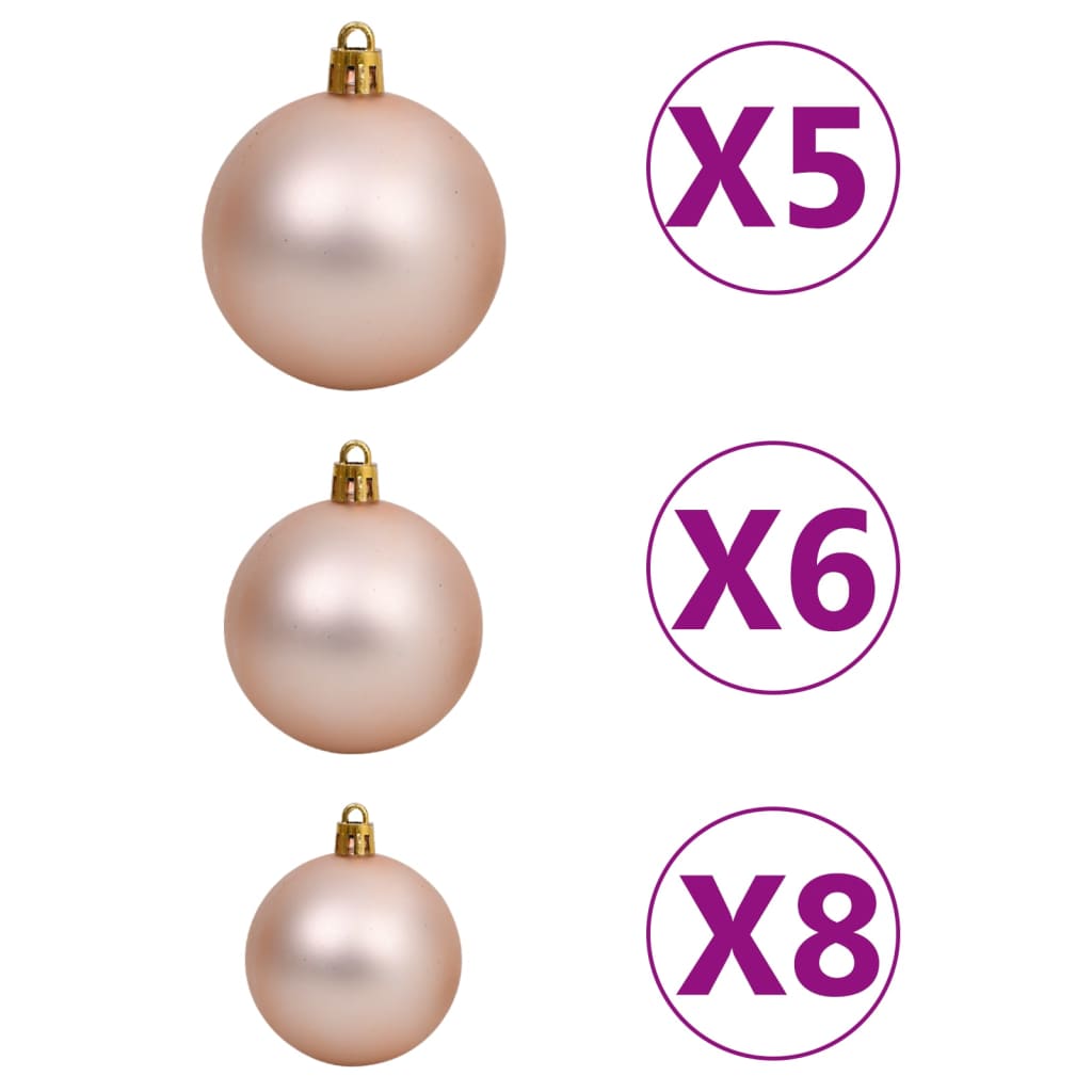 vidaXL Artificial Pre-lit Christmas Tree with Ball Set 59.1" 380 Branches