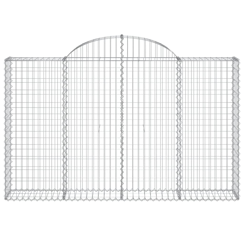 vidaXL Arched Gabion Baskets 3 pcs 78.7"x11.8"x47.2"/55.1" Galvanized Iron