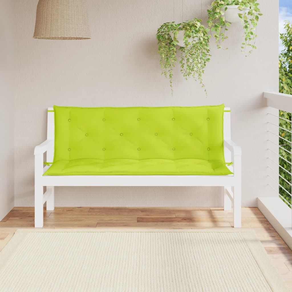 vidaXL Garden Bench Cushion Bright Green 59.1"x(19.7"+19.7")x2.8" Oxford Fabric