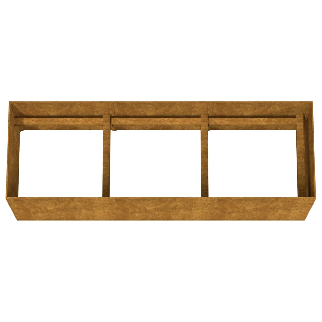 vidaXL Garden Raised Bed 47.2"x15.7"x15.7" Corten Steel