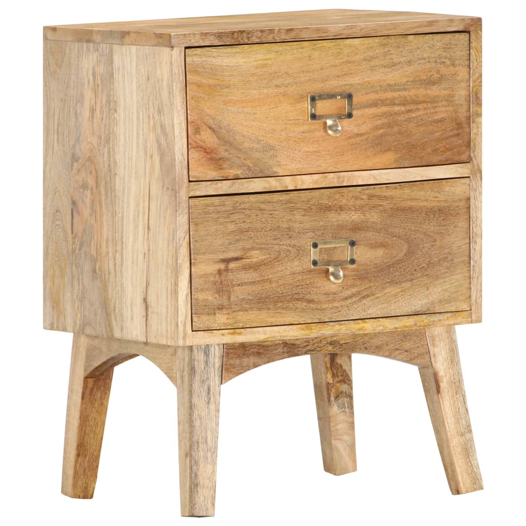 vidaXL Bedside Cabinet 15.7"x13.8"x21.7" Solid Mango Wood