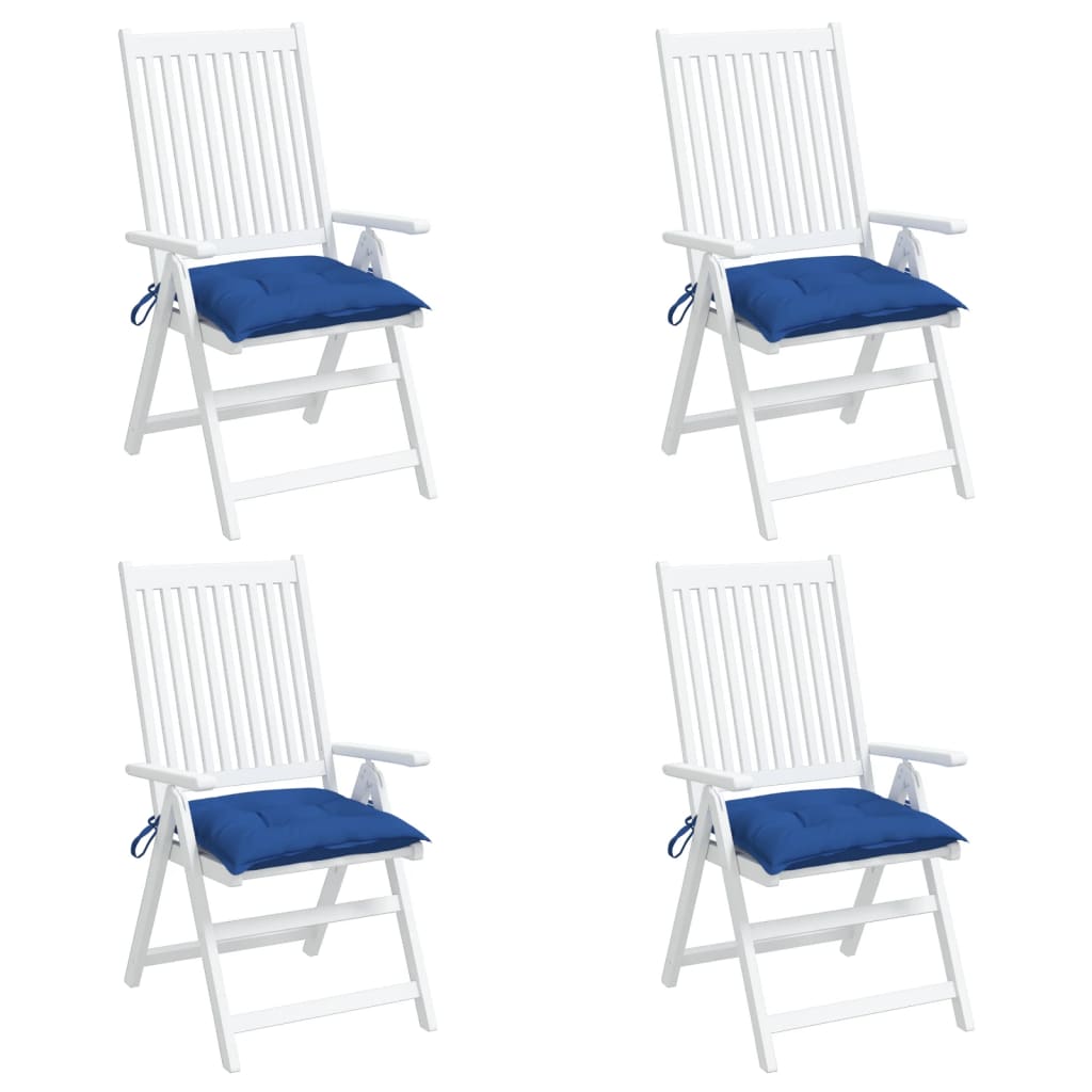 vidaXL Chair Cushions 4 pcs Blue 15.7"x15.7"x2.8" Oxford Fabric