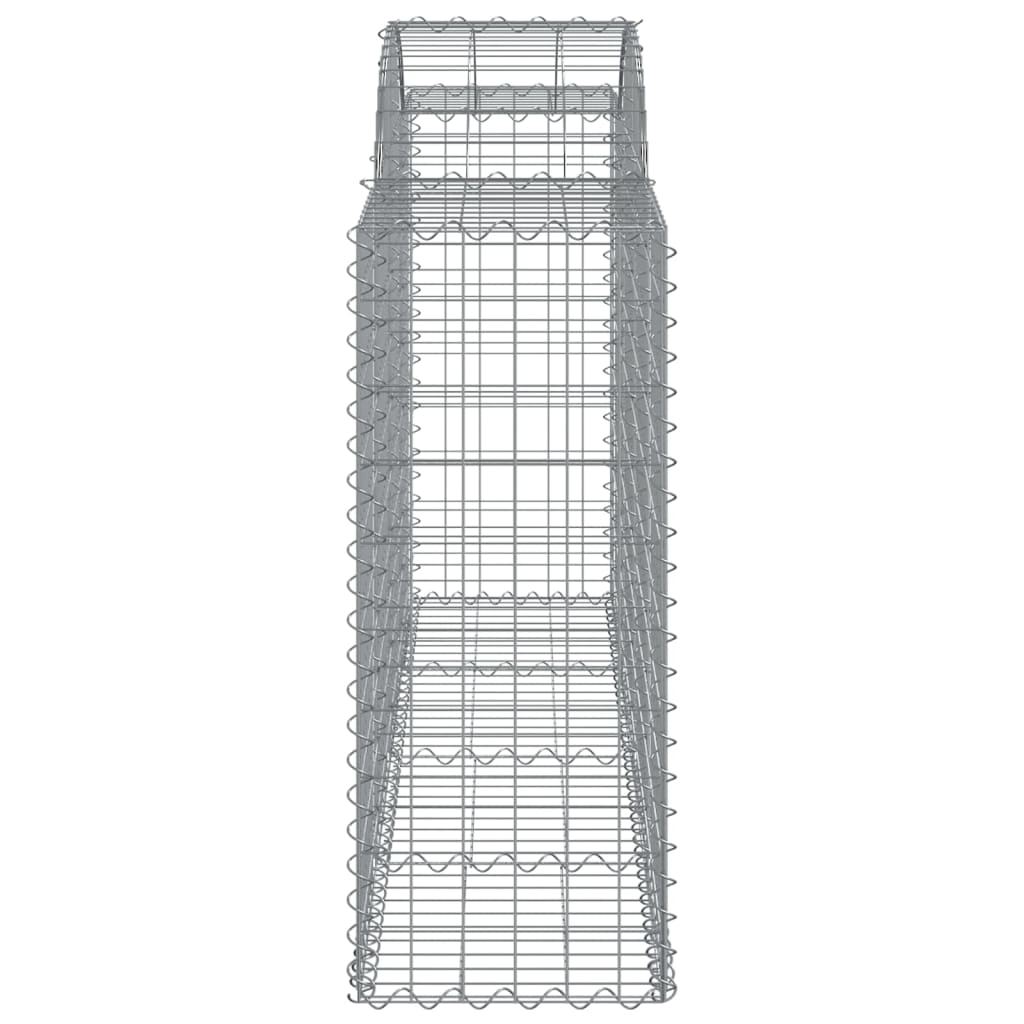 vidaXL Arched Gabion Baskets 4 pcs 78.7"x19.7"x39.4"/47.2" Galvanized Iron