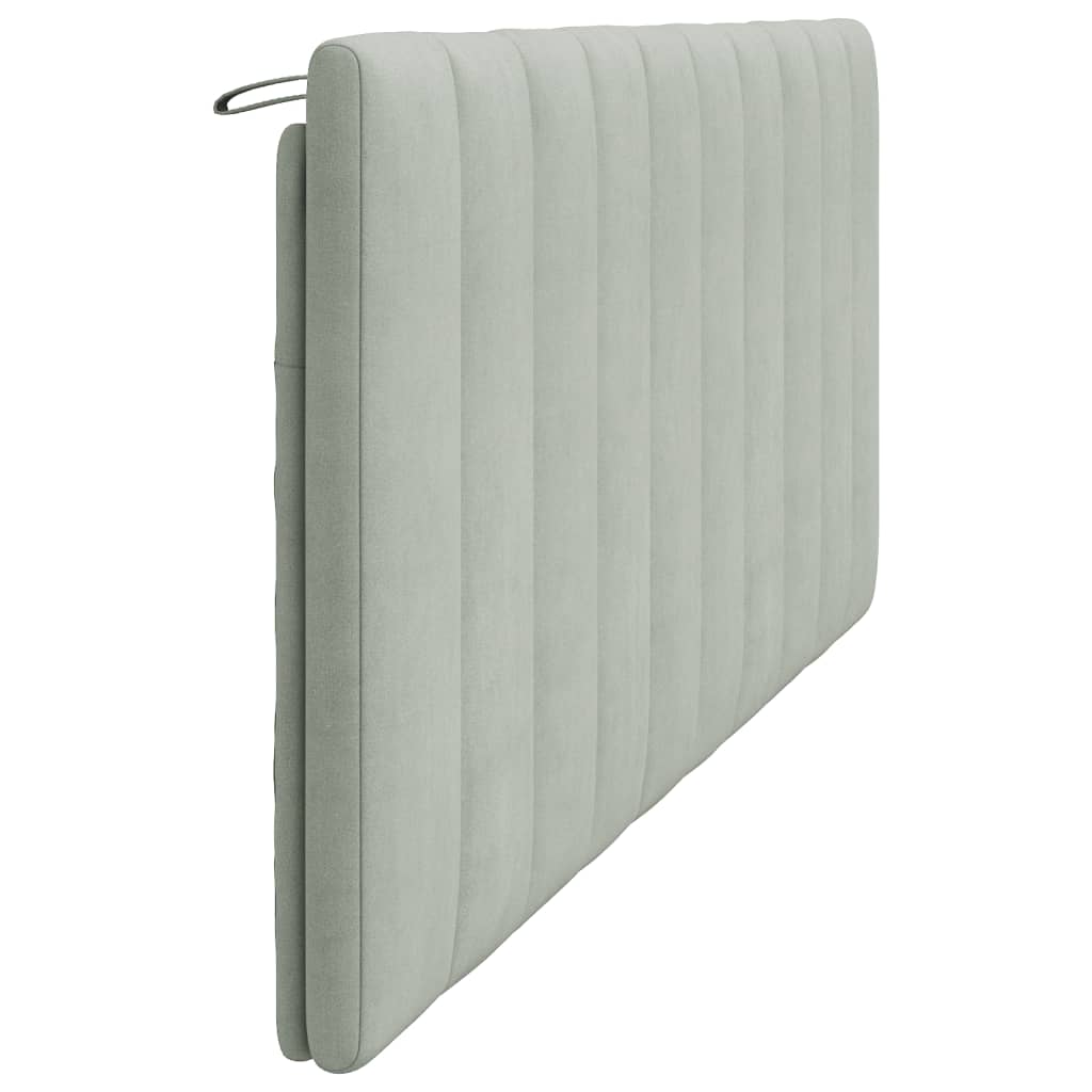 vidaXL Headboard Cushion Light Gray 76" Velvet