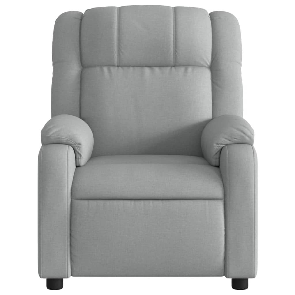 vidaXL Electric Massage Recliner Chair Light Gray Fabric